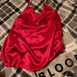 Silky Red Tank